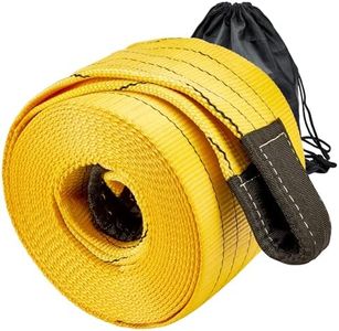90,000lb Heavy Duty Tow Strap 30ft x 7.1Inch - Recovery Tow Rope for Trucks, Jeep, SUV, RV, Tractor, Bus, Van |Commercial Grade, 6m 50 US Tons Break Strength
