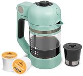 VINCI Micro Café Smallest Single-Serve Glass Coffee Brewer | Compatible with K-Cups, Pods & Ground Coffee | Enclosed & Circle Flow Brewing for Hotter, Richer Flavor | Brews 4oz to 20oz (Oasis)
