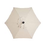 maxant Replacement Parasol Canopy, replacement parasol cover 2.7M/3M+6 Arms/8 Arms replacement parasol fabric cover for Garden Umbrella (Beige-3m+6 arms)