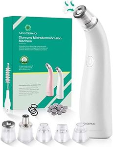 NEWDERMO 2-in-1 Microdermabrasion Machine Facial Diamond Pore Suction Machine Blackhead Remover Vacuum Salon-Level Dermabrasion at Home (Pure White)