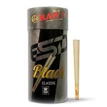 RAW Black Cones King Size | 100 Pack | Natural Pre Rolled Rolling Paper Pressed Extra Fine for Thin, Slow Burning, Naturally Translucent Paper with Tips & Packing Tubes Included