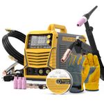 TOOLIOM 4 in 1 MIG Welder 180A Gas MIG/Flux MIG/Stick/Lift TIG Multiprocess Welding Machine 110V/220V Welder Kit with Lift TIG Torch