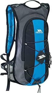 Trespass Mirror, Cobalt, Lightweight Hydration Backpack/Rucksack 15L with 2L Water Reservoir & Hip Strap, Blue