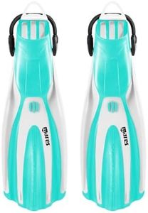 Mares Unisex Avanti Superchannel OH Anatomical Open Heel 3 Channel Design Fins for Scuba Diving, Snorkeling, Swimming & Freediving, Small, White / Aqua