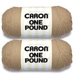 Caron One Pound Lace Yarn - 2 Pack of 454g/16oz - Acrylic - 4 Medium (Worsted) - 812 Yards - Knitting/Crochet