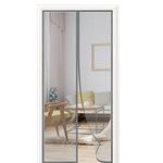 WENT Magnetic Fly Screen Door 120x250 cm, Various Sizes, Insect Screen No Drilling Required, Suitable for Balcony, Terrace, Cellar, Bedroom and Sliding Doors, Grey