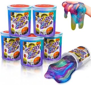 Kicko | Galaxy Slime for Kids - Marbled Unicorn Slime Set - Magical Rainbow Colors - Sensory and Tactile Stimulation - Ideal for Stress Relief, Prize, and Party Favor - Creative Fun Toys (6 Pack)