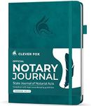 Clever Fox Notary Journal – Notary Public Journal of Notarial Acts – Hardcover Notary Log Book – Notary Supplies – 612 Record Entries, Numbered Pages, Hardcover, 8.5x11″ (Dark Teal)