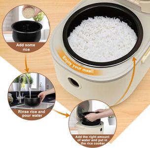 Bear 4-Cup Rice Cooker and Steamer – Compact Multi-Function