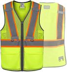 BOTTLESTALK AFFORDABLE SUSTAINABILITY Safety Vest for Men, 3M Reflective vest, Hi-Vis Reflective Vest, class 2, Yellow