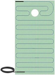 WarmlyYours Shower Floor Heating Mat 32 x 60 in. (offset drain hold), Electric Radiant Heating, Thin, Silent, and Invisible under Tile and Stone. Designed and Approved for Wet Locations (TempZone)