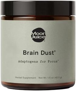 Moon Juice Brain Dust - Adaptogenic Mushroom Supplement for Memory & Focus - Lion’s Mane, Ginkgo Biloba & Ashwagandha - Caffeine-Free, Vegan Brain Supplement - 1.5 oz