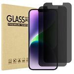 2 Pack ProCase Privacy Screen Protector for 6.7 Inch iPhone 14 Plus/iPhone 13 Pro Max, 9H Anti Spy Dark Tempered Glass Screen Film Guard for iPhone 14 Plus 2022/ iPhone 13 Pro Max 2021, Case Friendly