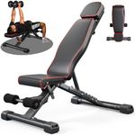 YOLEO 880LB Adjustable Weight Bench, Foldable Bench Press Stand, Extended Head, 90 Degree Workout Bench, 6'56'' User Height