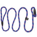 nuoshen Dog Slip Lead,125cm Extremely Durable Strong Dog Training Leash Rope Adjustable Pet Lead Leash for Dogs, blue