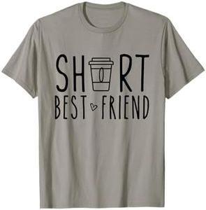 Short Best Friend Funny Coffee Matching BFF Outfit 2 Bestie T-Shirt