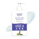 Aravi Organic 10% AHA + 1% BHA Body Lotion For Exfoliation - Treats Strawberry Legs & Bumpy Skin With Ceramide - Skin Britheninig Lotion With Niacinamide and Shea Butter - 200 ml