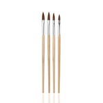 SKINPLUS Nail Art Painting Drawing Pen Brush Set for Acrylic Nail UV Gel Wooden Handle painting brush 4pcs.