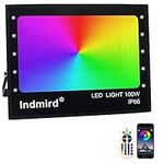 Indmird RGB LED Flood Light, 100W O