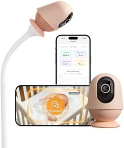 Monai 4K Video Baby Monitor WiFi Baby Camera with Crib Mount, AI Cry Detection, Night Vision, Two-Way Audio, No Subscription, 32GB Storage, Smart Nursery Monitor with App Control