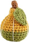 Mud Pie Mini Crochet Two Tone Gourd Stuffed Pumpkins, Yellow