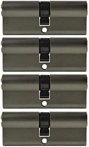 Löwen Sicherheit 60 mm 4 x serrures à cylindre double 30/30 de serrure massif avec 20 clés réversibles A : 40 B Lot (60 30/30, profilé fermeture simultanée), (Zylinderschloss)