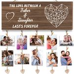 Dads Picture Frames Christmas Gifts for Dad from Daughter, Photo Holder Birthday Gifts for Dad, The Love Between a Father and Daughter Last Forever, Unique Gifts for Men on Fathers Day, Thanksgiving Day.