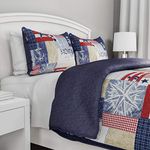 Lavish Home 66-10058-T 2 Piece Quilt Set Patriotic Americana, Twin