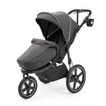 Ickle Bubba Venus Jogger Pro Max Stroller (Charcoal Grey) – All-Terrain 3-Wheel Pushchair from Birth to 22kg, Waterproof Hood & Footwarmer, Adjustable Handle, Cup Holder & Self-Locking Fold