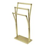 Kingston Brass SCC3307 Edenscape Freestanding Y-Style Towel Rack, Brushed Brass