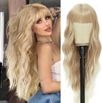 NAYOO Blonde Wigs with Bangs for Wo