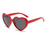 Heart Sunglasses for Women Men Polarized Love Heart Sunglasses Oversized Love Shaped Sunglasses Retro Fashion