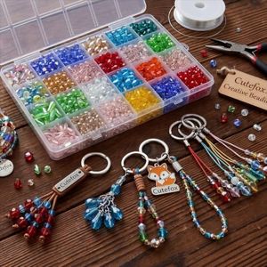 Crystal Glass Assorted Beads Bulk, Iridescent Multicolor, Faceted Teardrop Shape for DIY Jewelry Making, Necklace, Bracelet, Earring Crafts (24 Color Special Beads)