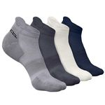 HEELIUM Bamboo Anklet Socks for Men|Ankle Length|Odour-Free & Breathable|Padded Base & Anti-bacterial|3X Softer than Cotton Socks, Multicolor