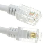 kenable ADSL 2+ High Speed Broadband Modem Cable RJ11 to RJ11 0.5m WHITE [0.5 metres]