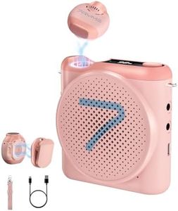 7RYMS WA2 Wireless Voice Amplifier for Teacher, Elderly with Magnetic Lavalier Mic, Personal Classroom Amplifier-Noise Canceling, 23H Working, 164ft Range, Mini Pa System for Teaching Tour Guide Yoga