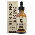 Striking Viking Scented Beard Oil Conditioner for Men (Large 2 oz.) - Naturally Derived Formula with Tea Tree, Argan and Jojoba Oils - Softens, Smooths & Strengthens Beard (Pack of 1, Vanilla)