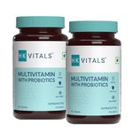 HealthKart hk vitals Multivitamin with Probiotics (120 Tablets) | For Men and Women | Vitamin C, Vitamin B, Vitamin D, & Zinc, Supports Immunity and Gut Health