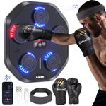 Zacro Music Boxing Machine with Gloves & Headband - Smart Bluetooth Music Boxing Machine Wall Mounted with 9-Level Speed & Mode Adjustment, USB Charging One Punch Musical Boxing Machine for Kid Adult