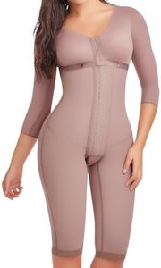 DELIÉ by Fajas Dprada 09103 Fajas Colombianas Postpartum Girdle Full Body Shaper for Women, Cocoa, Small