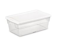 STERILITE 6-Quart Storage Bin Shoe Box - Clear (6)