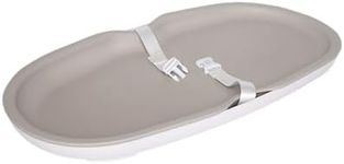 Ubbi Baby Changing Pad, Easy to Clean with Detachable Base, Lightweight, Waterproof Foam, includes Safety Strap and Non-Skid Feet, Taupe