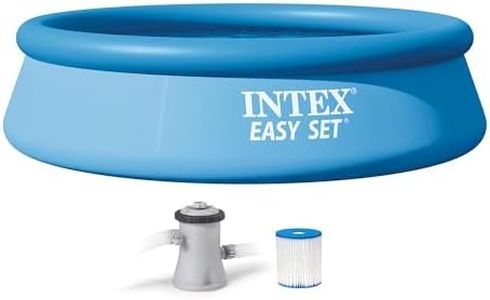 Intex Easy Set 10 ft x 30in Above Ground Pool Set, Round Inflatable Swimming Pool with 330 GPH Cartridge Filter Pump and Type H Cartridge