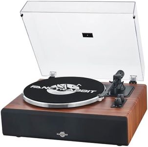 FancyRabbit Vinyl Record Player with Speakers,High Fidelity Turntables for Vinyl Records with Magnetic Cartridge AT-3600L,Bluetooth Playback Built-in Phono Preamp,Belt Drive 2-Speed