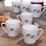 Clay Craft Bone China Multicolor Tea/Coffee Cup/Mugs (Set of 6 Cups) with Premium Design, Tea Cup Set of 6, Microwave & Dishwasher Safe, Mugs for Coffee, Cups Set of 6, Mug Set, Ideal for Gifting