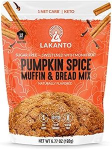 Lakanto Sugar Free Pumpkin Spice Muffin and Bread Mix - Sweetened with Monk Fruit, Keto Diet Friendly, Gluten Free, Dairy Free, 1g Net Carbs - Makes 12 Muffins