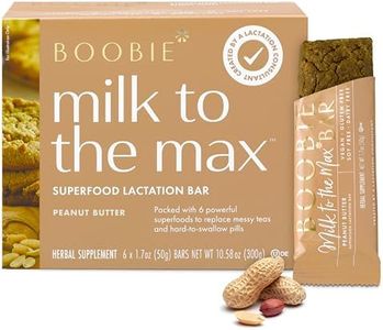 Boobie Bar Superfood Peanut Butter Lactation Bar for Breastfeeding Moms to Increase Milk Supply | #1 Selling Lactation Snack Bars | Vegan, Fenugreek-Free, Gluten-Free, Dairy-Free (6 Bars)