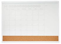 Amazon Basics 3 in 1 Combo Dry Erase Calendar Board, Plastic Frame, 17" x 23", 3 Pack