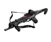 Barnett Demun Accu Strike Pro Mini Crossbow - Two Stage Break Action Cocking Mechanism, Reflex Red/Green Dot Sight, Flip Down Foregrip, 7 inch Bolts (5 Included), 210fps, Black Camo, Retractable Sling