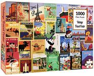 Enphiblue Puzzle 1000 Pieces for Adults - Vintage Travel Poster Jigsaw Puzzle Toy for Educational Gift for Teens and Kids